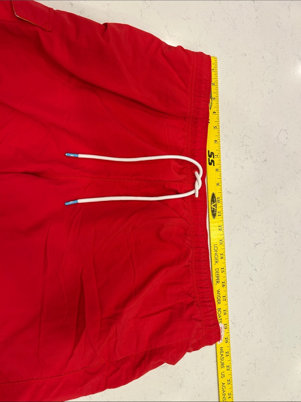 Tommy Bahama Red Men's Swim Trunks with White Drawstring - Picture 12 of 15
